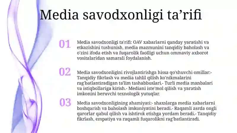 Media Savodxonligining Taraqqiyot Omillari 2