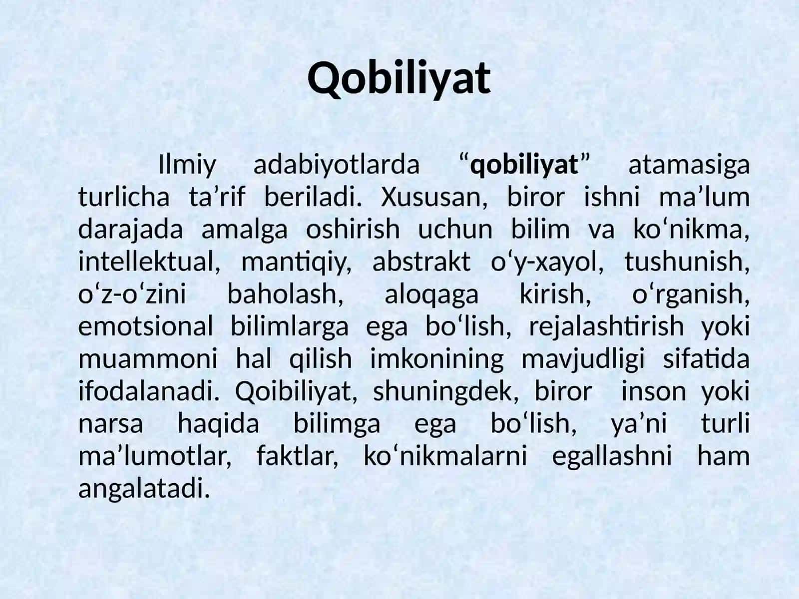 Qobiliyat 2