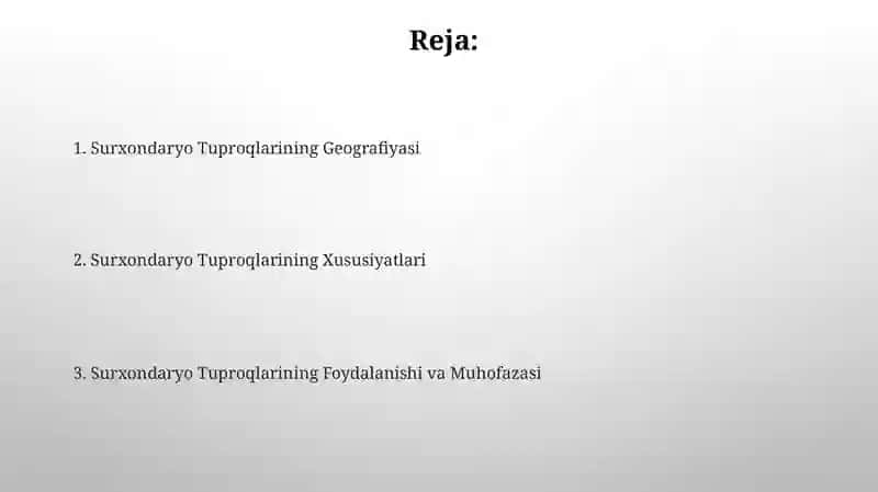 Surxandaryo tuproqlari 2