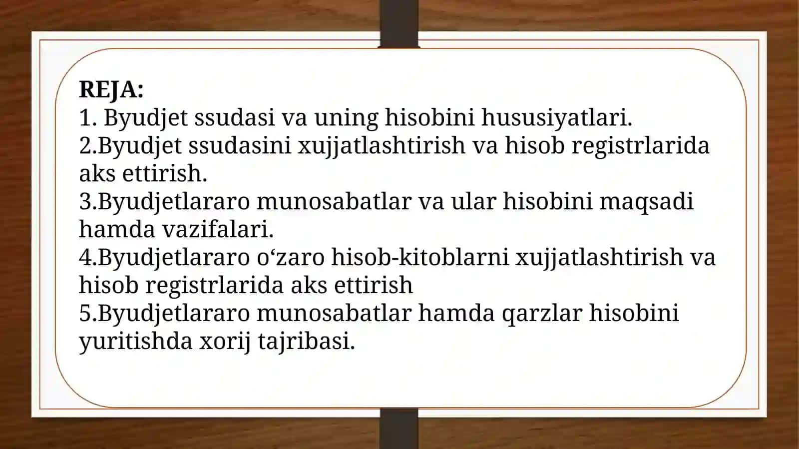 Byudjet ssudalari va byudjetlarc 2
