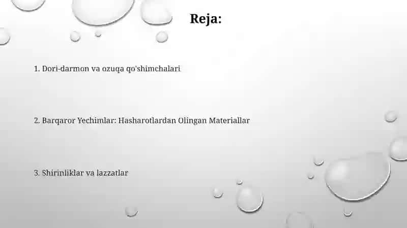 Barqaror Yechimlar: Hasha­rotlardan Olingan Materiallar 2
