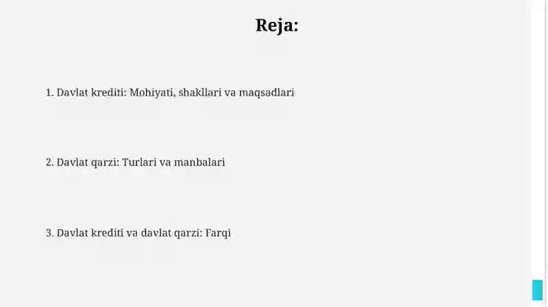 Davlat kreditlari 2