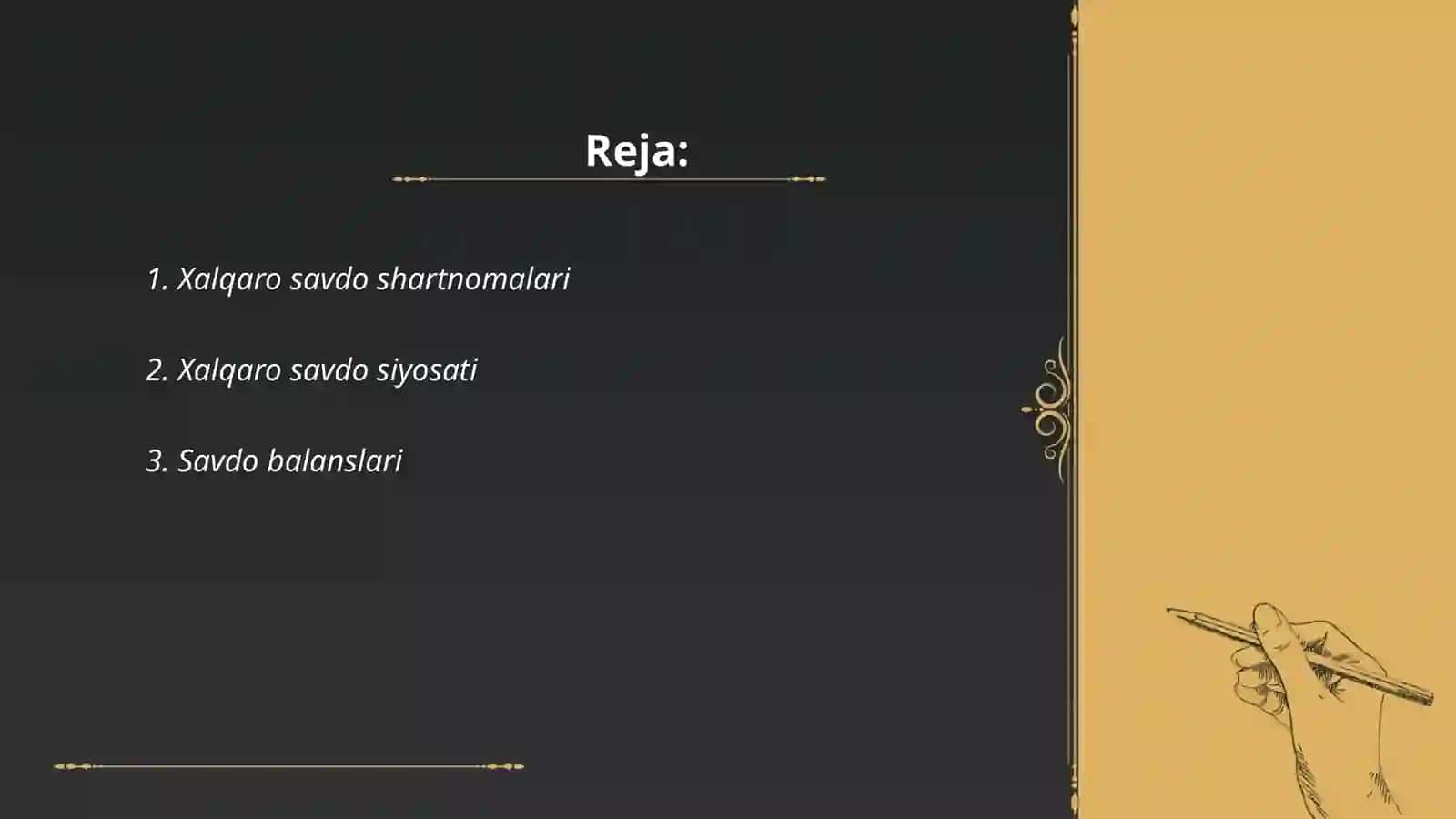 Xalqaro savdo shartnomalari 2
