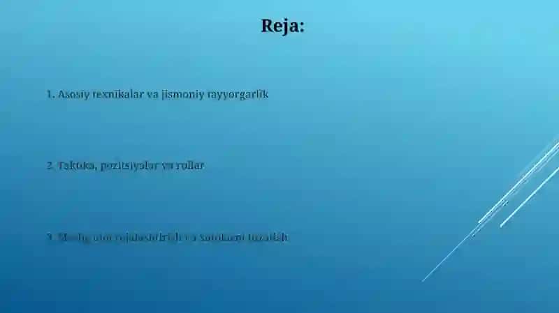 Voleybol oʻyin texnikasiga oʻrgatish 2