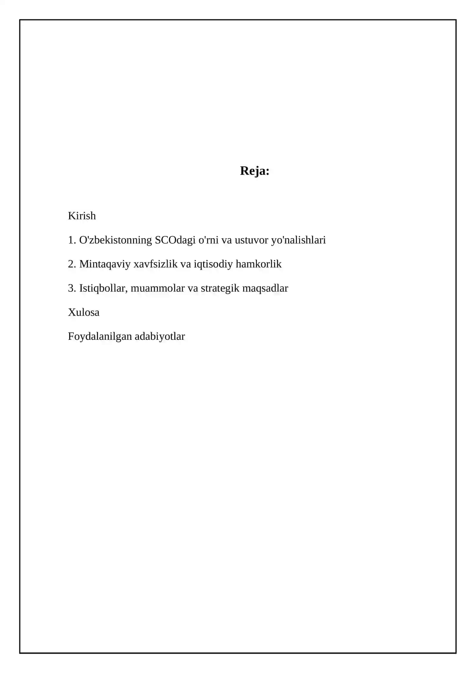 O'zbekistonning SHHT bilan aloqalari 2