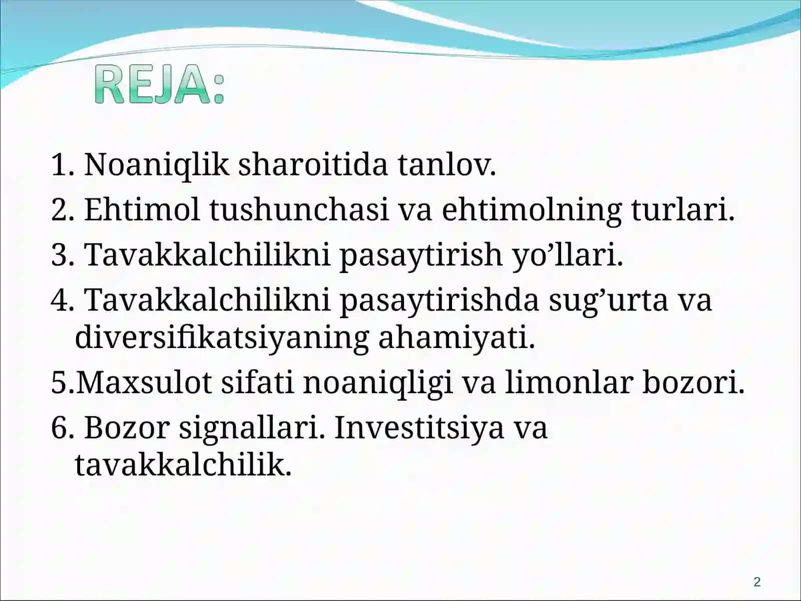 Asimmetrik axborot 2