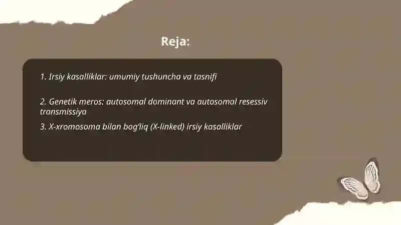 Irsiy kasalliklar va ularni oldini olish 2