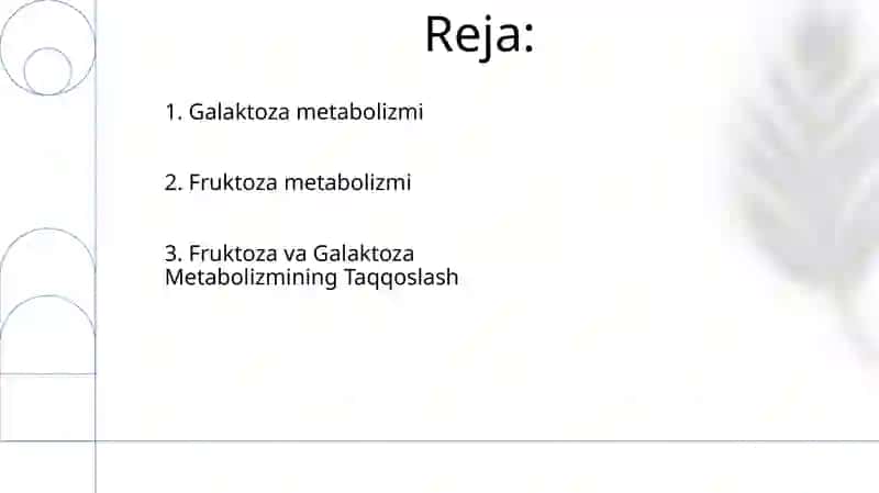 Furuktoza va galaktoza metabalizmi 2