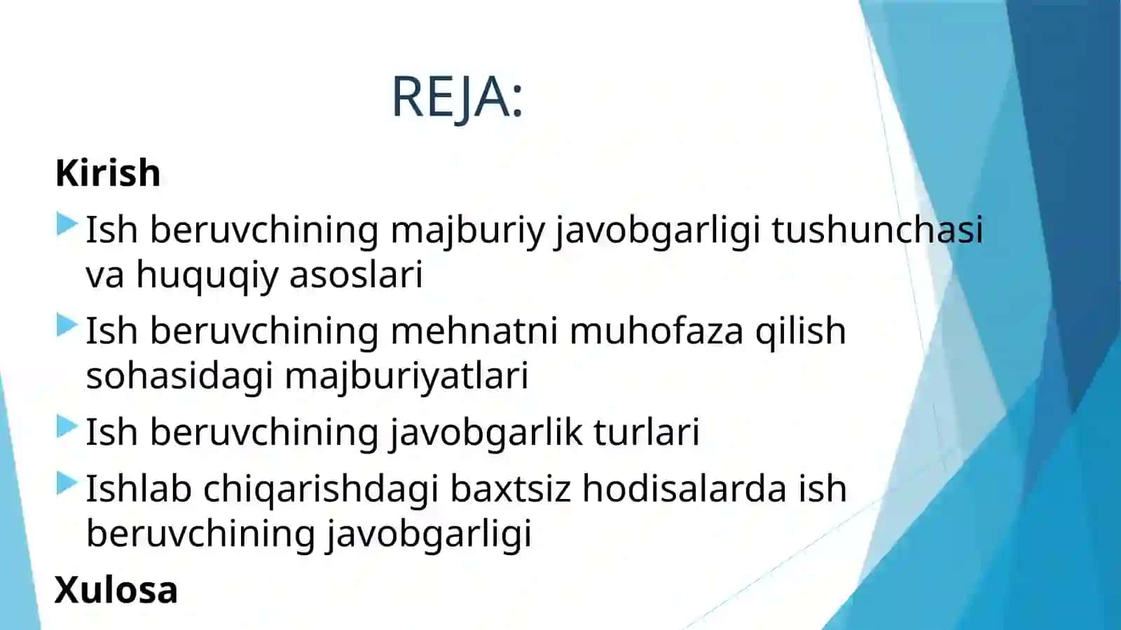 Ish beruvchining majburiy javobgarligi 2