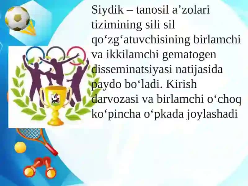 Siydik tanosil tizimining kasalliklari 2