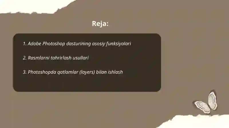 Adobe Photoshop dasturi 2