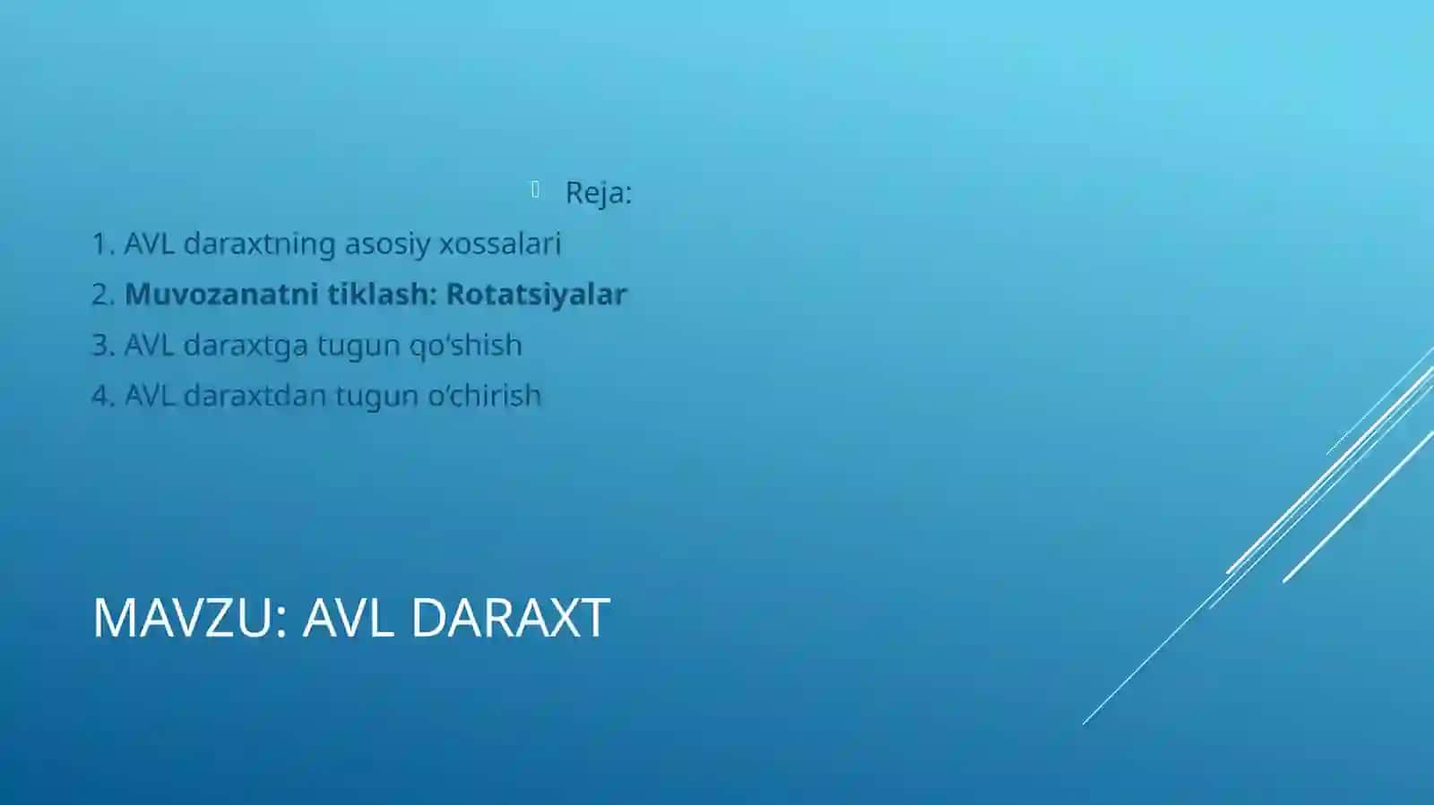 AVL daraxt 2