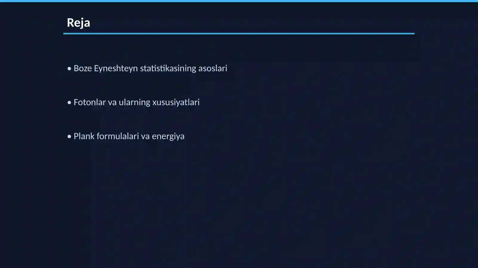 Boze Eyneshteyn statistikasining tadbiqi 2