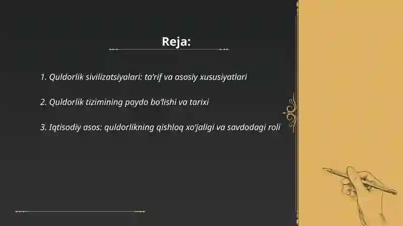 Quldorlik sivilizatsiyalarini jahon tarixidagi oʻrni 2