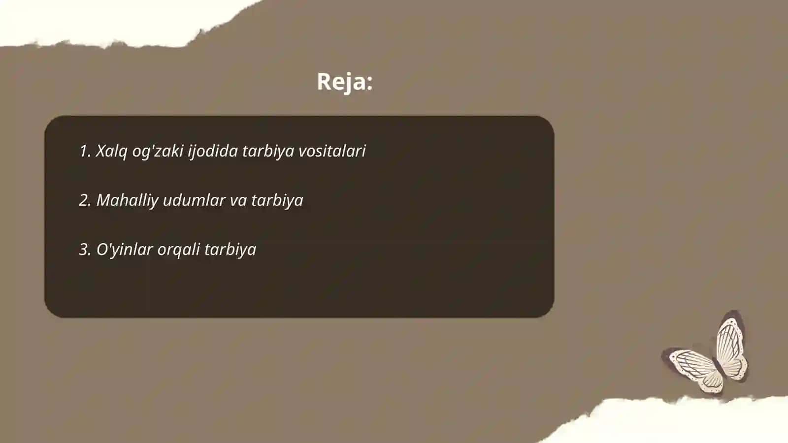 Xalq pedagogikasida tarbiya vositalari 2