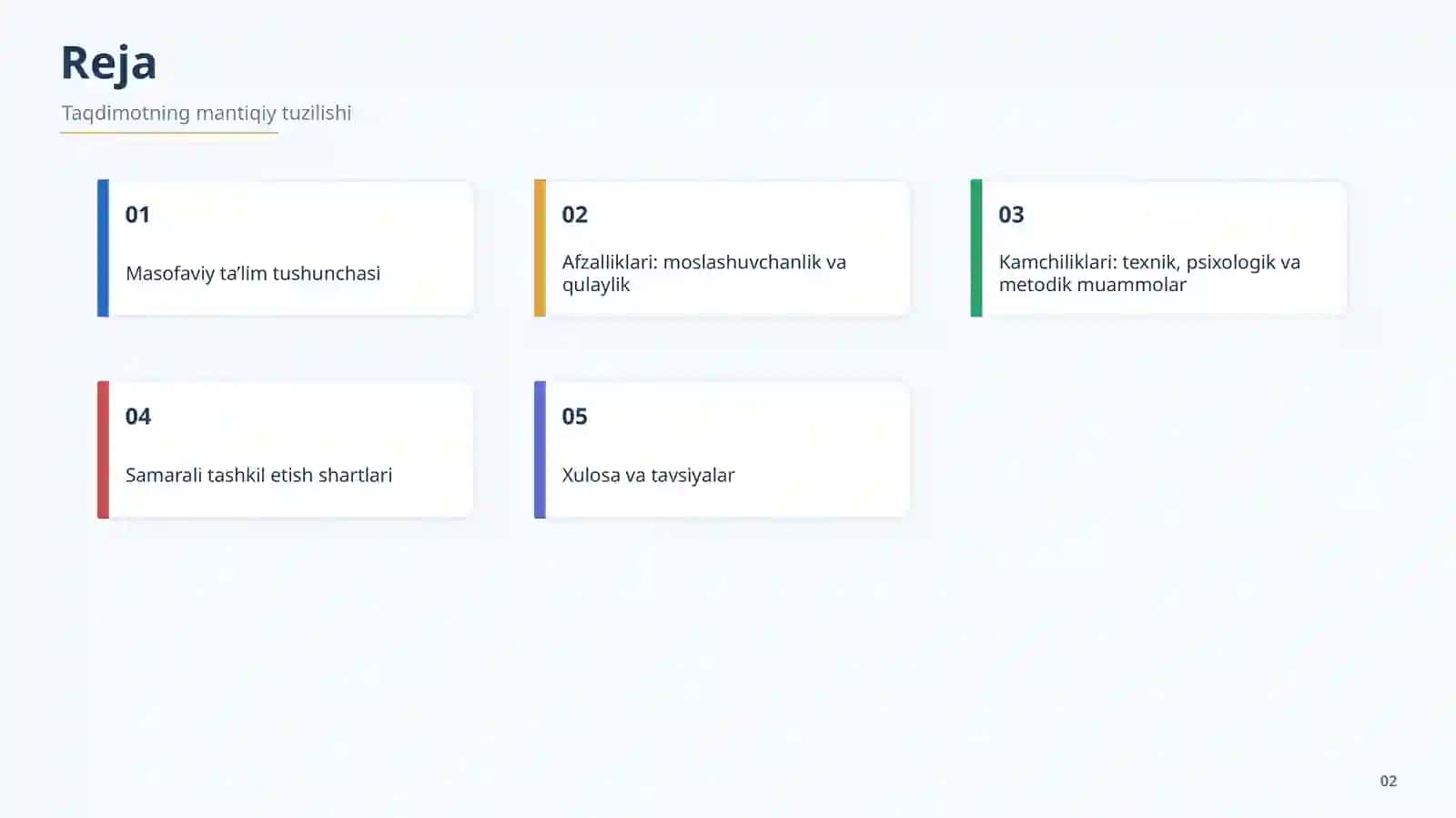 Masofaviy ta’limning afzallik va kamchiliklari 2