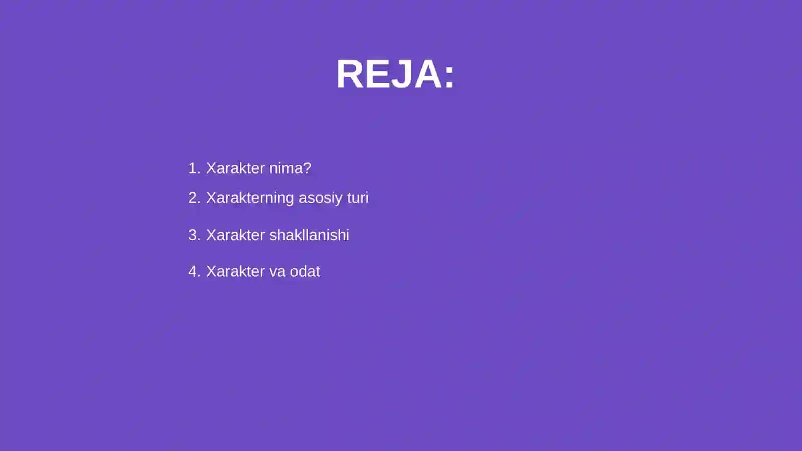 Xarakter haqida tushuncha 2