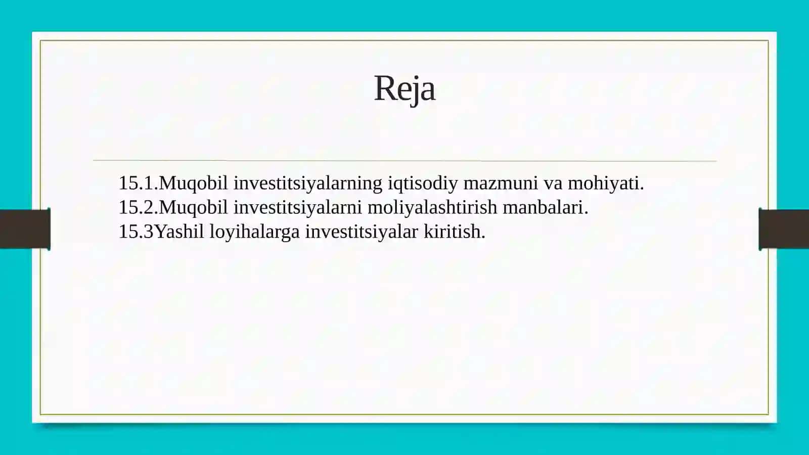 Muqobil  investitsiyalar 2