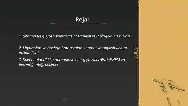 Shamol va quyosh energiyalari zaxiralari 2