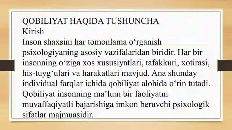 Tezkorlik gobiliyati haqida tushuncha 2