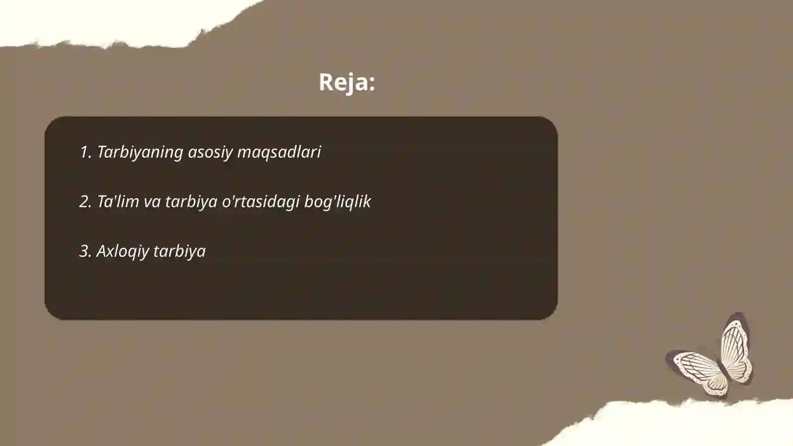 Tarbiyaning maqsad va vazifalari nimalardan iborat 2