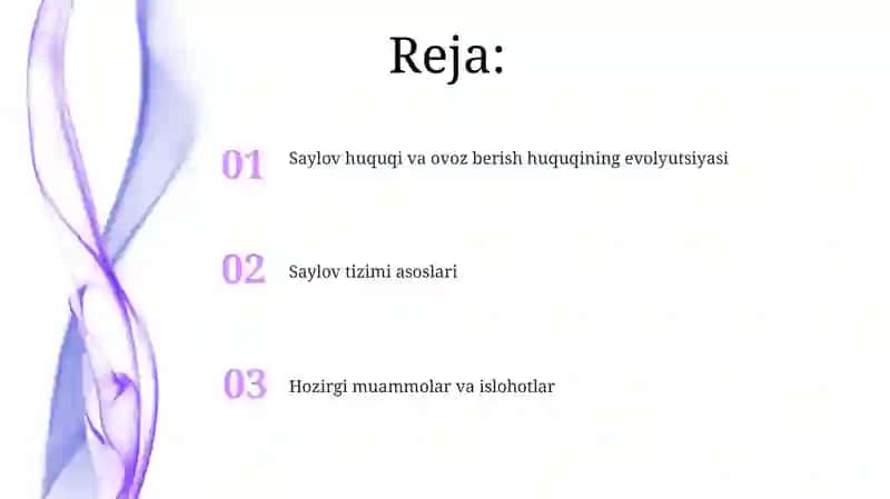 Saylov tizimi va saylov huquqi tushunchasi 2