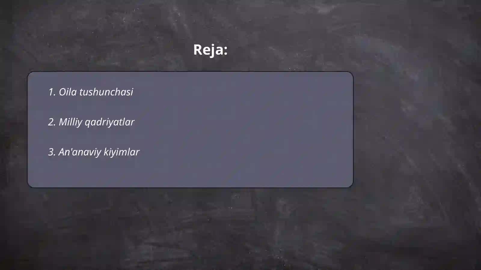 Oila tushunchasi 2
