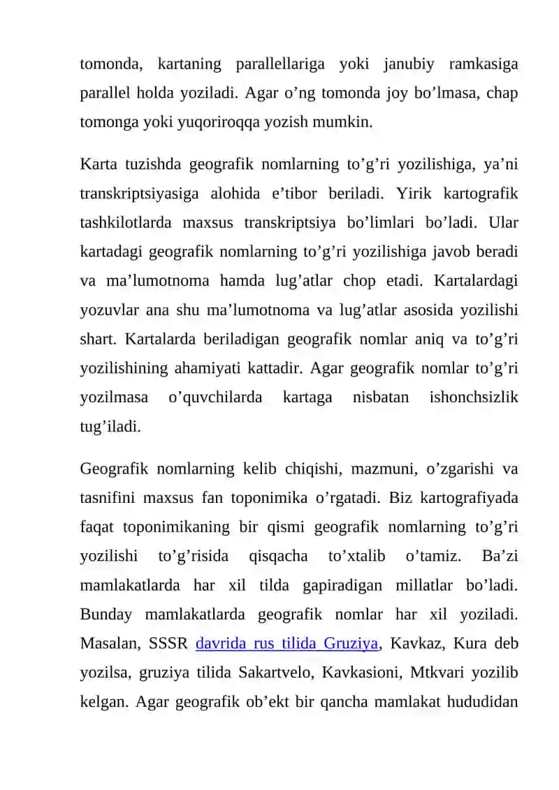 GEOGRAFIK NOMLAR UNING YOZILISHI 2