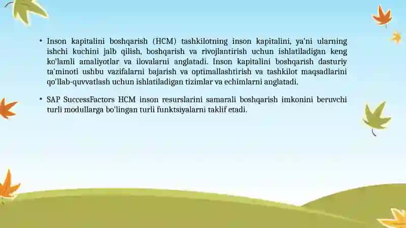 SAP dasturiyordamidaxodimlarnisamaraliboshqarish 2