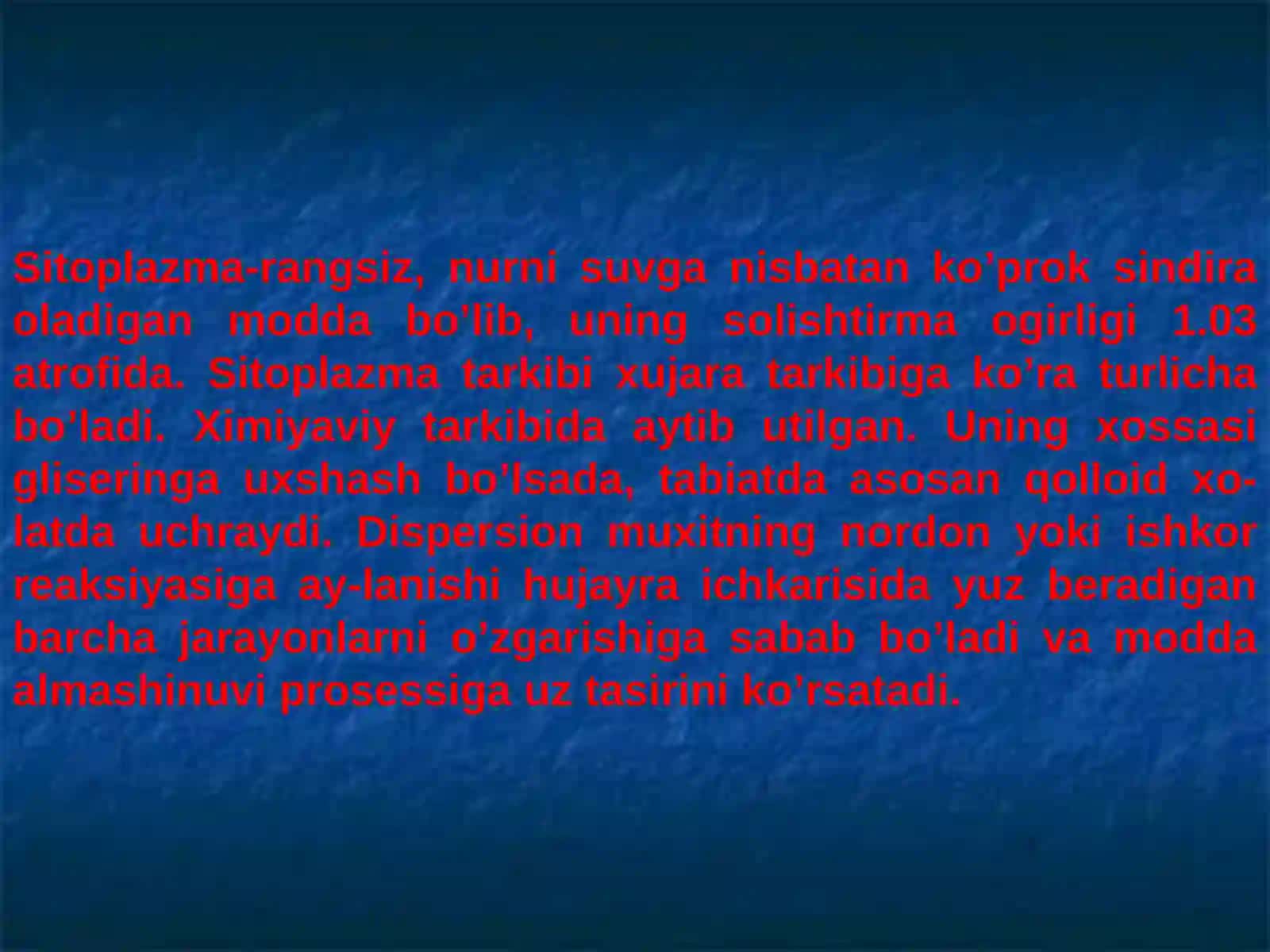 Sitoplazma va hujayrani vakuolyor tizimi 2