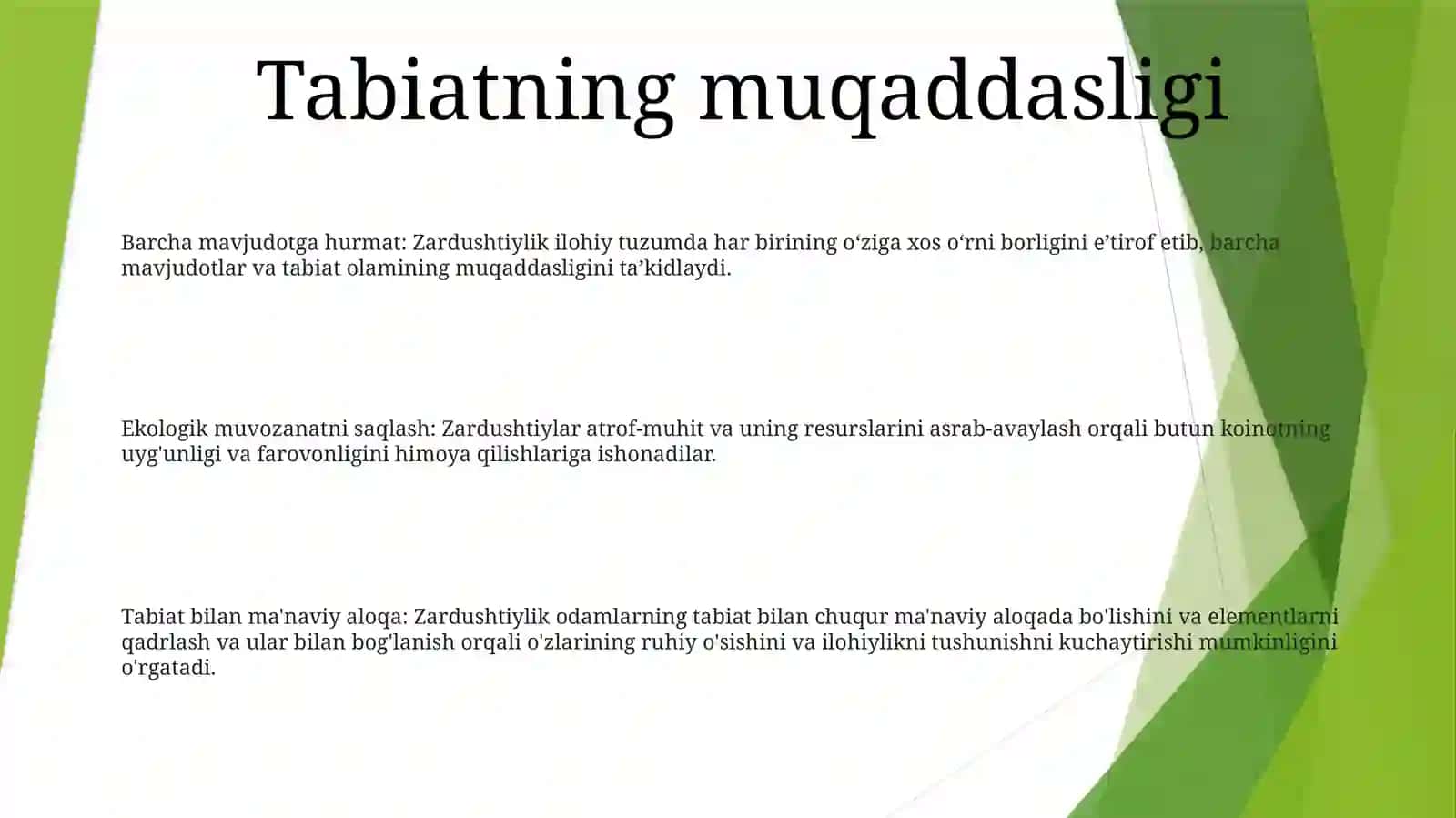 Zardushtiylikda Tabiatning Ulg' Lanishi 2