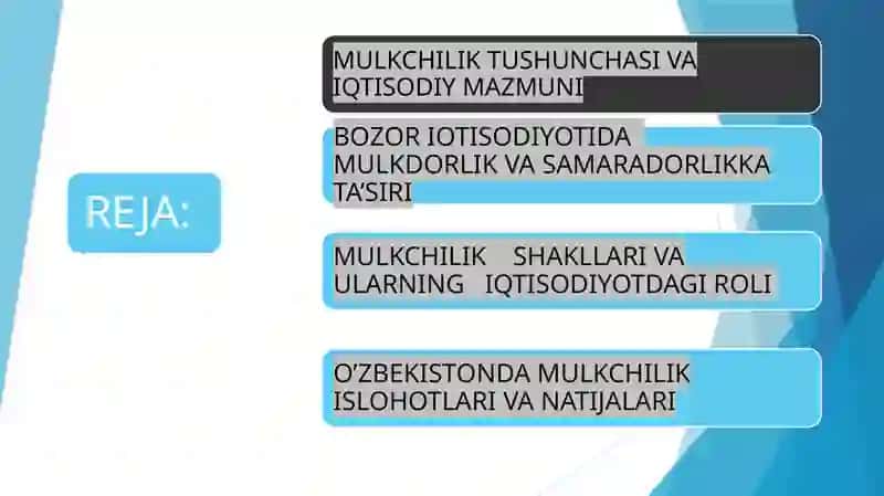 Mulkchilikning O'rni 2