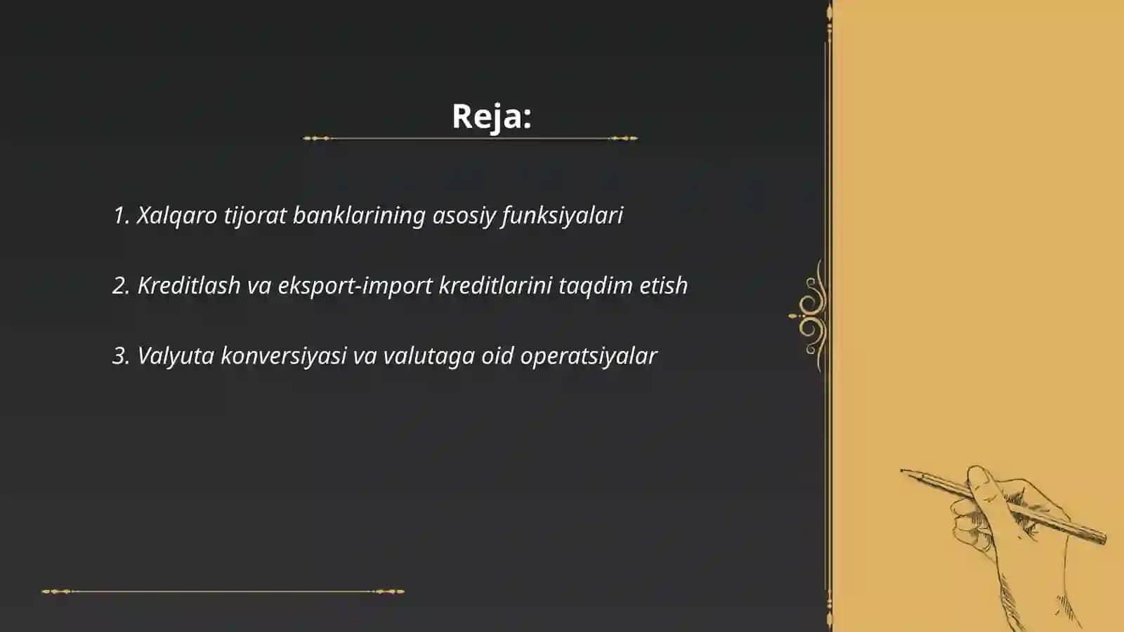 Xalqaro tijorat banklarining funksiyalari 2
