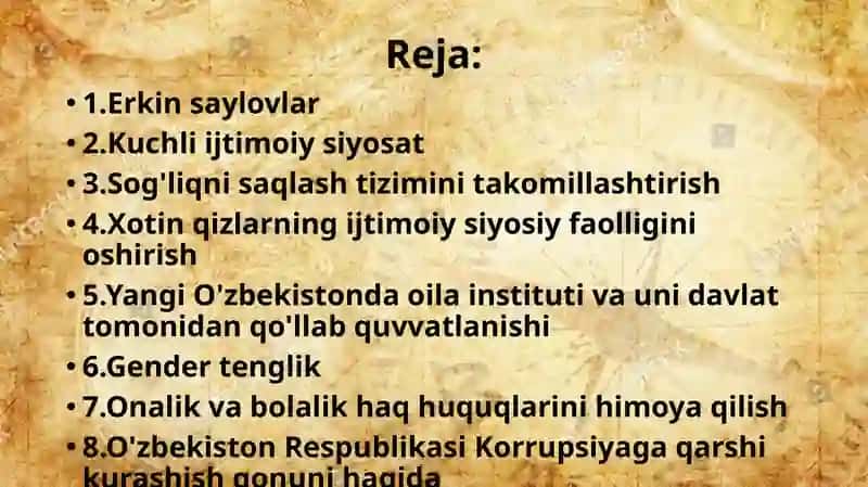 O'zbekiston Respublikasida Ijtimoiy sohadagi islohatlar 2