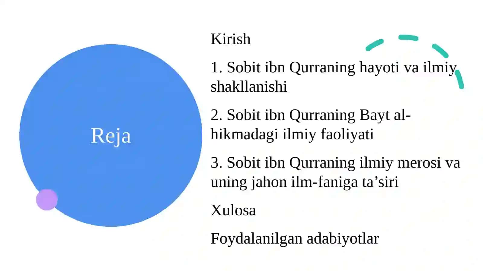 Sobit ibn Qurra (836–901)ning Bayt al-hikmadagi ilmiy faoliyati 2