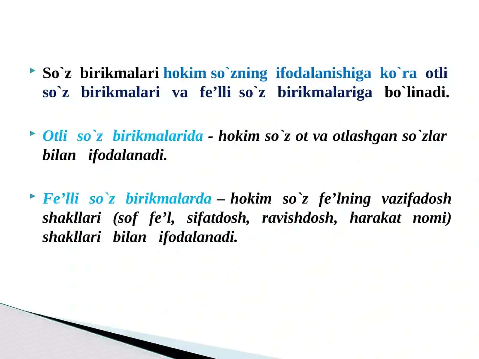 OTLI VA FE`LLI SO`Z BIRIKMALARI (ONA TILI) 2
