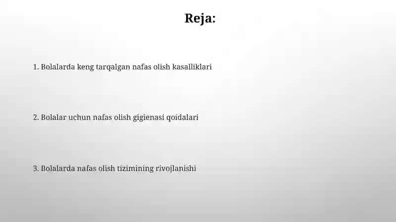 Nafas tizimining yosh xususiyatlari va gigeyenasi 2