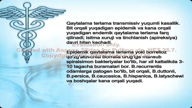 Borrelioz. Etiologiya, klinikasi,diagnostika, davolash 2