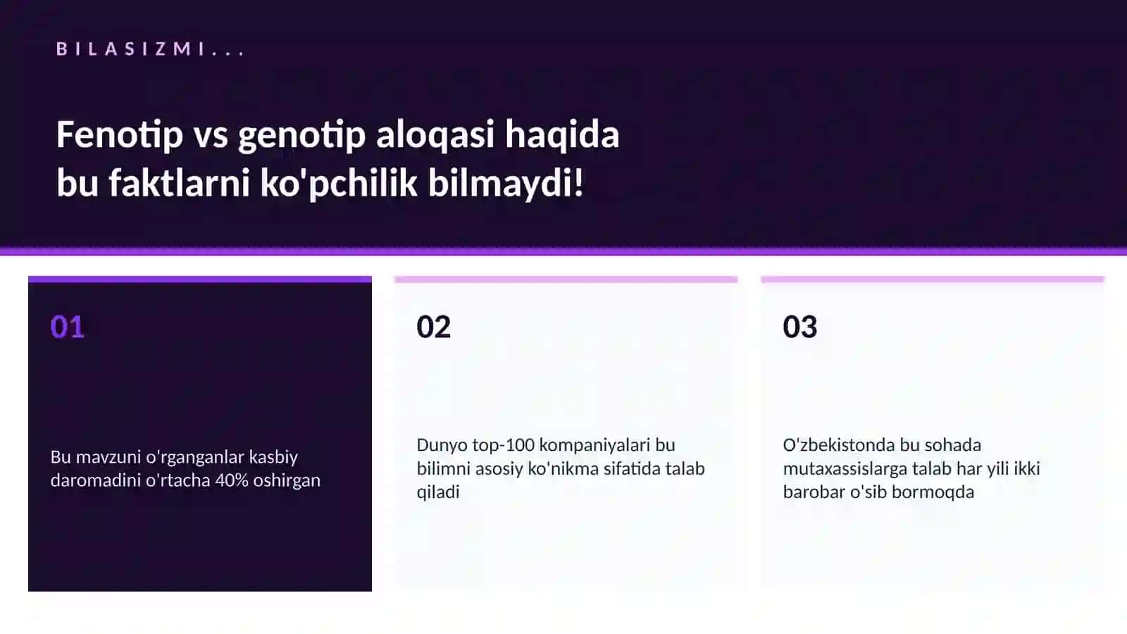 Fenotip vs genotip aloqasi 2