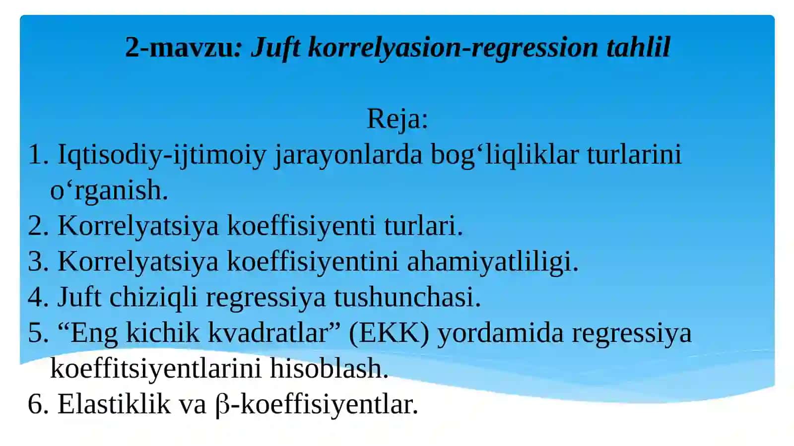 Juftkorrelyasion-regressiontahlil 2