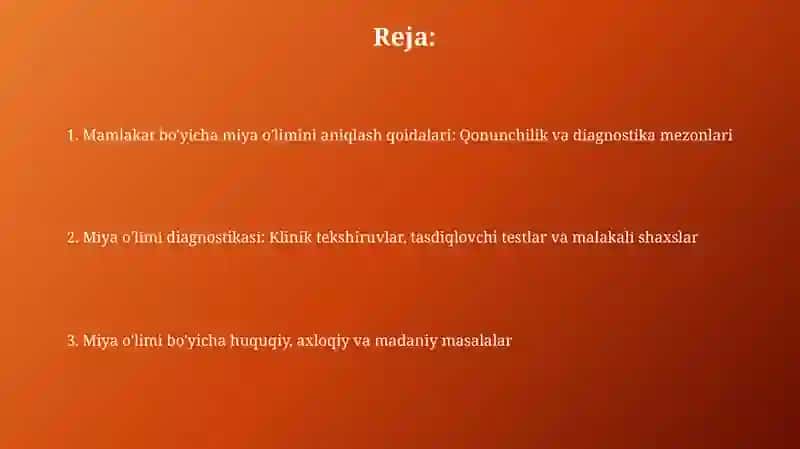 Qonunchilik va diagnostika mezonlari 2