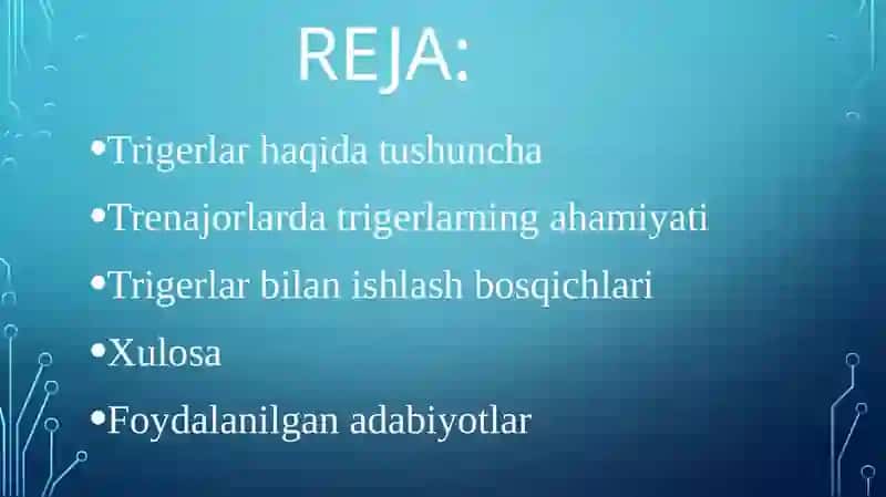 MS Power Point dasturida trigerlardan foydalanib o'yin trenajorlari yaratish texnologiyasi 2