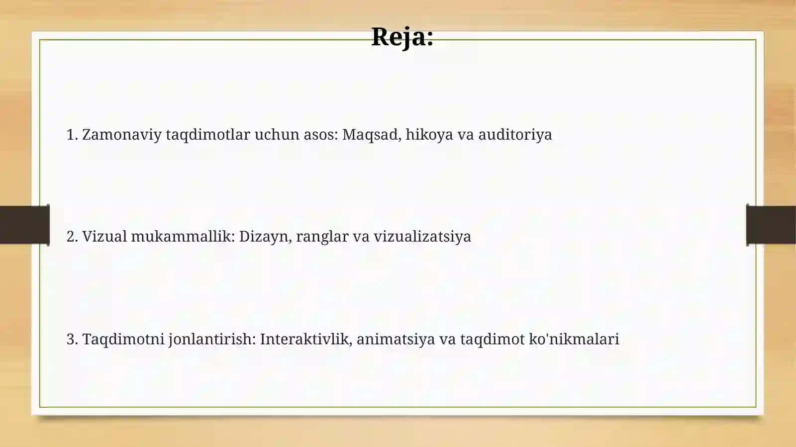 Zamonaviy taqdimotlar yaratish sanati 2