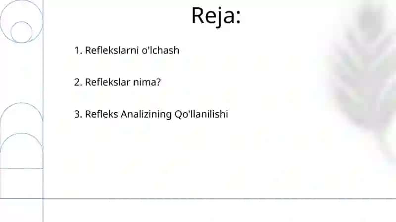 Orqa miya reflekslarini analiz qilish 2