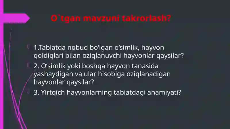 ODAMNING OVQATHAZM QILISH SISTEMASI 2