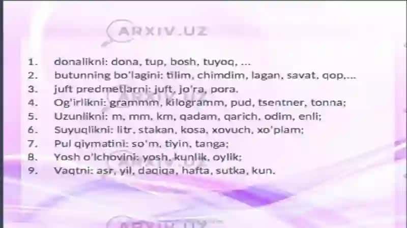 son so'z turkumi 2