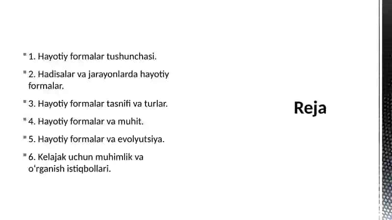 Hayotiy forma tushinchalari 2