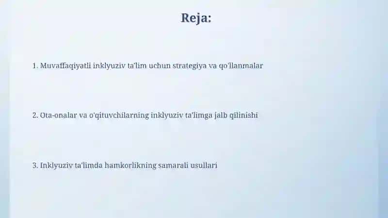 Muvaffaqiyatli inklyuziv ta'lim 2