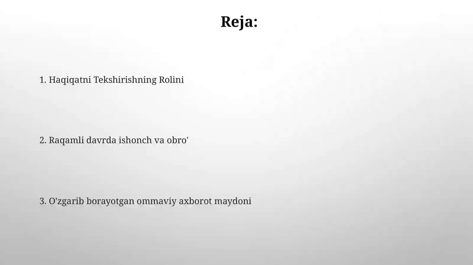 Jurnalistikada rost haqiqat 2