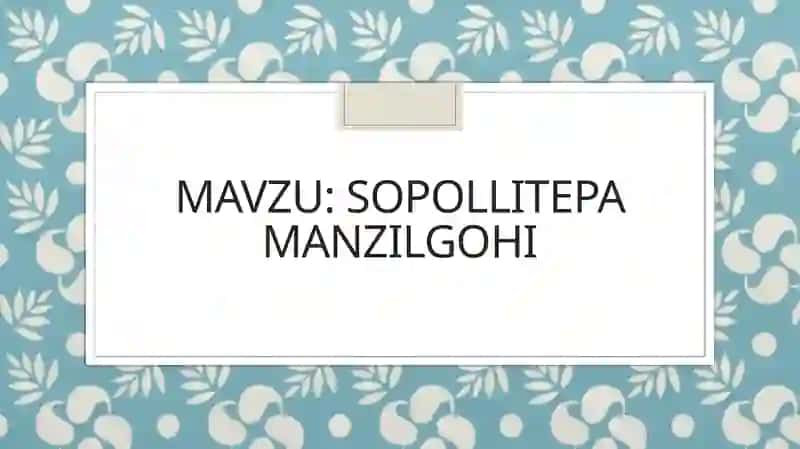 Sopollitepa manzilgohi 2